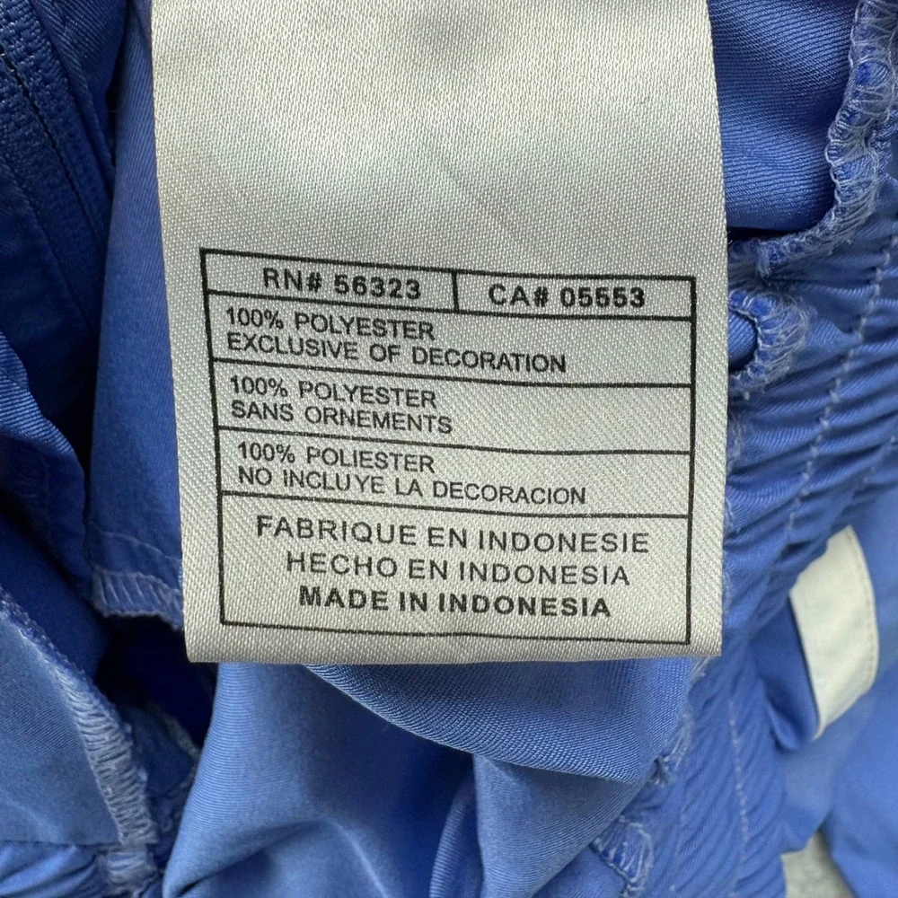 Vintage Nike Track Jacket Girls L Blue Full Zip Colorblock Y2K Swoosh Silver Tag